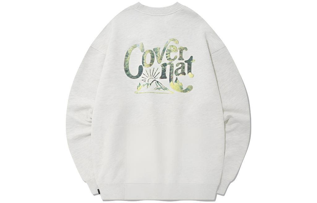 COVERNAT FW22 Korean Logo Print Crewneck Unisex Sweatshirt for Couples - Fall/Winter. CO2201CR08OT