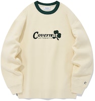 COVERNAT FW22 Korean Trendy Clover Crewneck Cotton Pullover Unisex Sweatshirt. CO2203CR16CM COVERNAT FW22 Korean Trendy Clover Crewneck Cotton Pullover Unisex Sweatshirt. CO2203CR16CM
