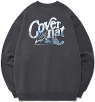 COVERNAT FW22 Logo Print Unisex Crewneck Sweatshirt - Korean Streetwear Style. CO2201CR08DG COVERNAT FW22 Logo Print Unisex Crewneck Sweatshirt - Korean Streetwear Style. CO2201CR08DG