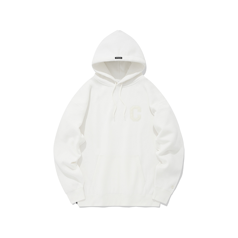 COVERNAT FW22 Oversized Korean Style Cotton Hoodie Unisex White CO2203HD31OW