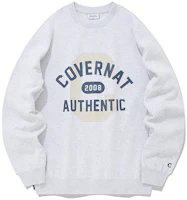 COVERNAT FW22 Unisex Casual Logo Crewneck Fleece Sweatshirt Korean Streetwear CO2203CR10HG COVERNAT FW22 Unisex Casual Logo Crewneck Fleece Sweatshirt Korean Streetwear CO2203CR10HG