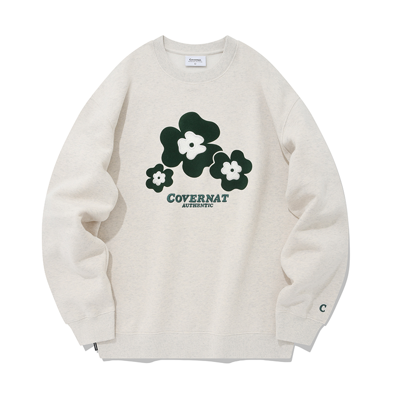 COVERNAT FW22 Unisex Loose Fit Cotton Crewneck Sweatshirt - Trendy Streetwear CO2203CR17OT