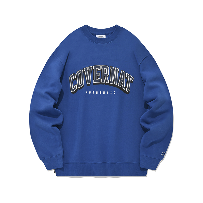 COVERNAT FW23 Big C Logo Oversized Cotton Sweatshirt – Unisex Streetwear Style CO2301CR04BL