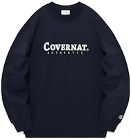 COVERNAT FW23 Blue Letter Print Oversized Crewneck Sweatshirt Unisex CO2303CR02NA COVERNAT FW23 Blue Letter Print Oversized Crewneck Sweatshirt Unisex CO2303CR02NA