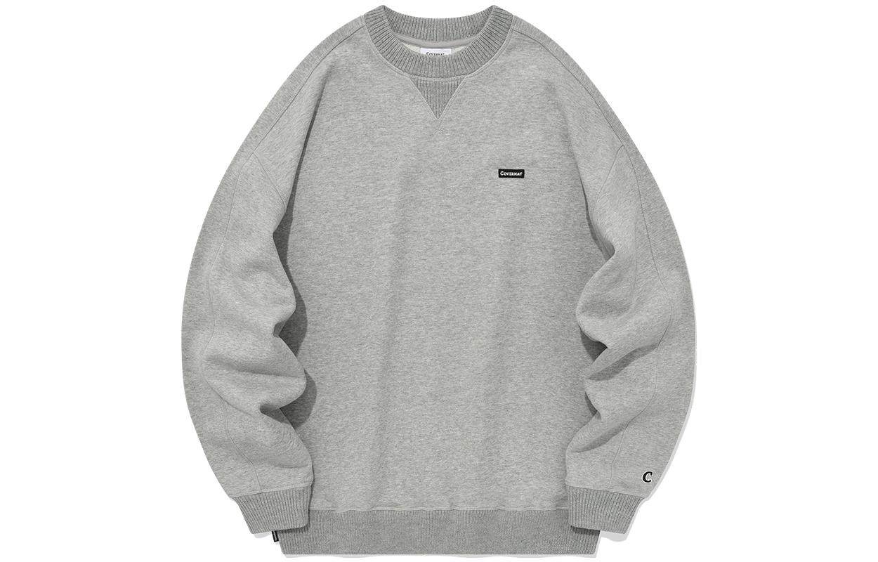 COVERNAT FW23 Casual Lettering Sweatshirt Unisex Gray CO2303CR10MG
