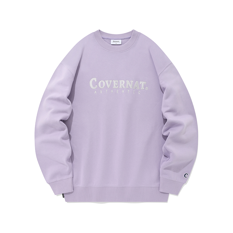 COVERNAT FW23 Embroidered Logo Loose-Fit Sweatshirt Unisex Casual Streetwear. CO2301CR02LV