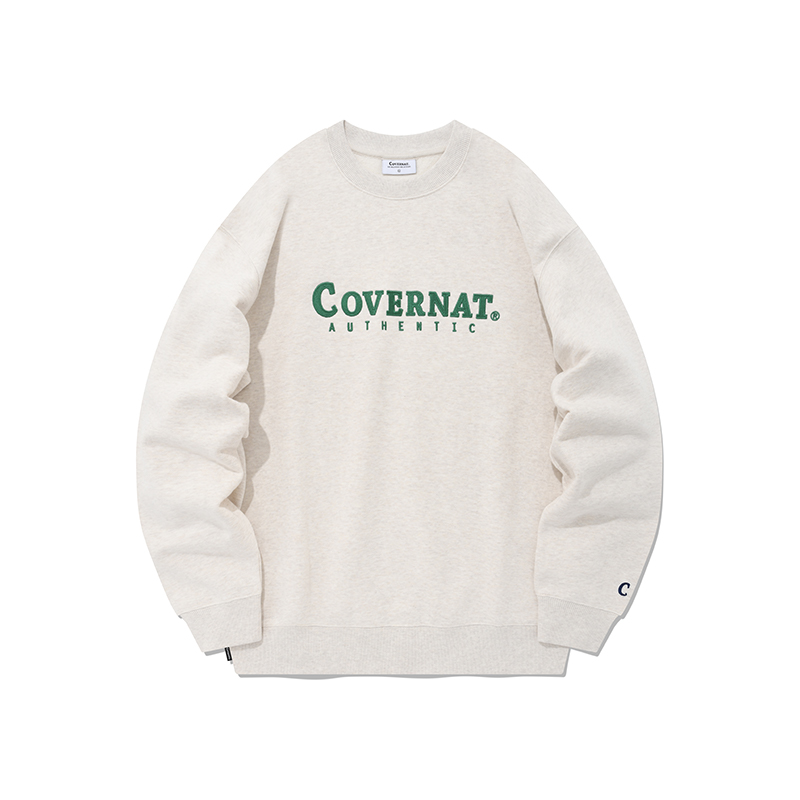 COVERNAT FW23 Embroidered Unisex Oversized Sweatshirt Casual Streetwear. CO2301CR02OT