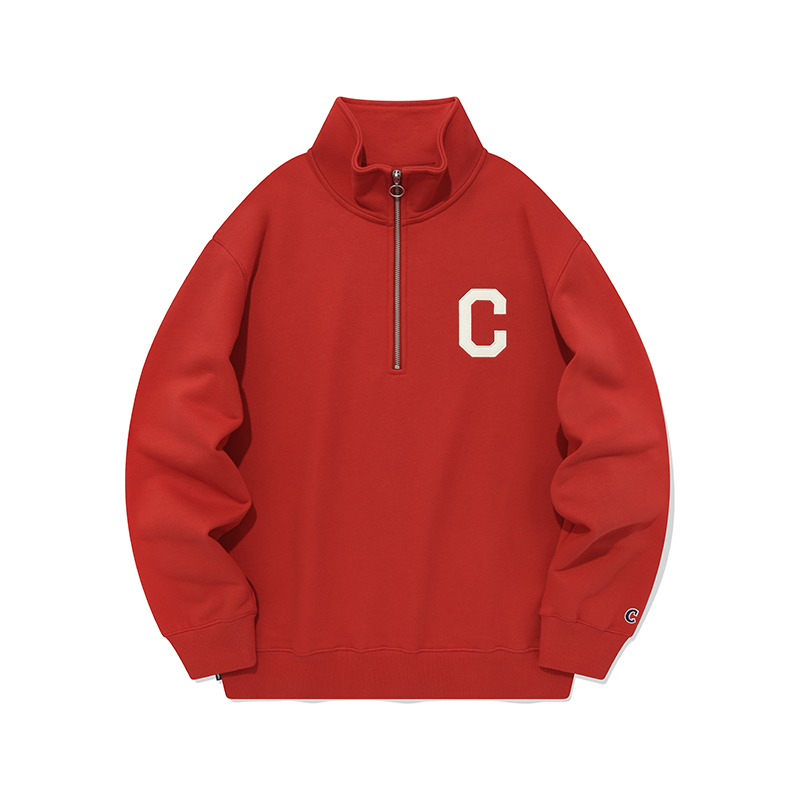 COVERNAT FW23 Half-Zip Sweatshirt Unisex Relaxed Fit Casual Korean Streetwear CO2303CR13RD