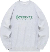 COVERNAT FW23 Letter Print Crewneck Sweatshirt Unisex Grey CO2303CR02HG COVERNAT FW23 Letter Print Crewneck Sweatshirt Unisex Grey CO2303CR02HG