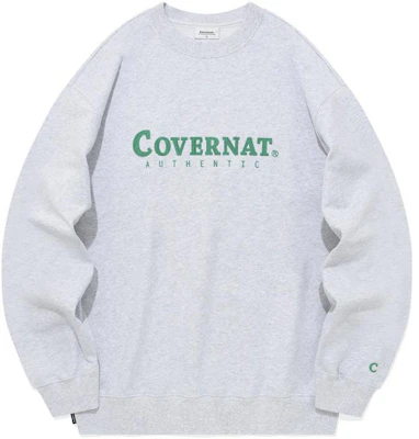 COVERNAT FW23 Letter Print Crewneck Sweatshirt Unisex Grey CO2303CR02HG Buy COVERNAT FW23 Letter Print Crewneck Sweatshirt Unisex Grey CO2303CR02HG