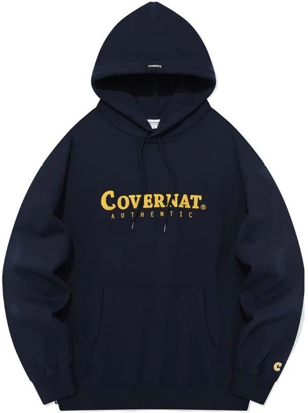 covernat-fw-23-logo-graphic-oversized-drawstring-hoodie-unisex-navy-blue-co-2303-hd-02-dn