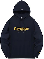 COVERNAT FW23 Logo Graphic Oversized Drawstring Hoodie Unisex Navy Blue CO2303HD02DN COVERNAT FW23 Logo Graphic Oversized Drawstring Hoodie Unisex Navy Blue CO2303HD02DN
