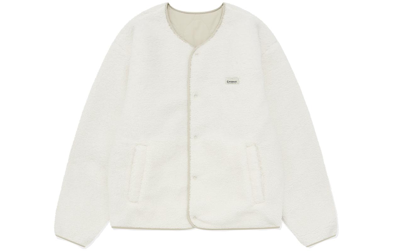 COVERNAT FW23 Oversized Solid Color White Jacket Unisex Long Sleeve CO2303JK21WH