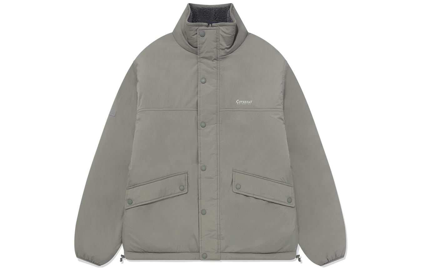 COVERNAT FW23 Reversible Zipper Jacket Unisex Gray CO2303JK20CH