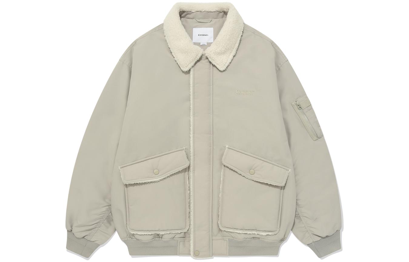 COVERNAT FW23 Solid Color Collared Jacket Unisex CAMEL Tan CO2303JK44BE