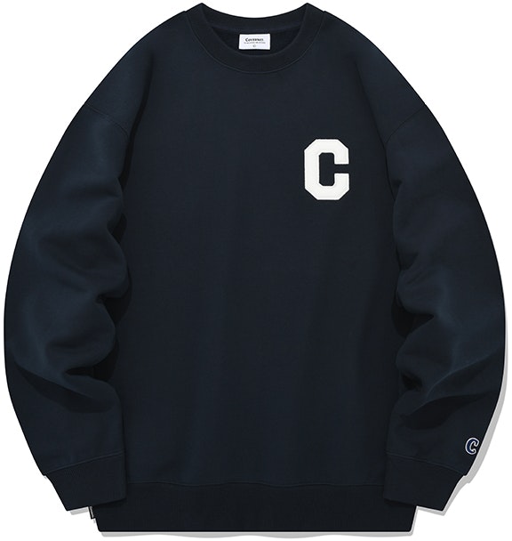 covernat-fw-23-unisex-c-logo-oversized-crewneck-sweatshirt-korea-trendy-streetwear-co-2301-cr-01-na