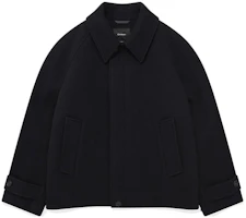 COVERNAT FW23 Unisex Navy Blue Solid Long Sleeve Collar Jacket CO2304CT07NA COVERNAT FW23 Unisex Navy Blue Solid Long Sleeve Collar Jacket CO2304CT07NA