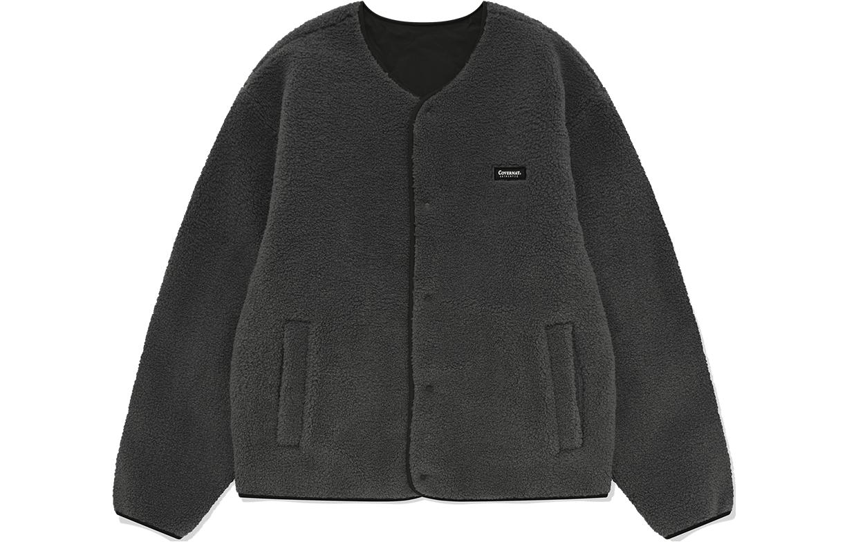 COVERNAT FW23 Unisex Solid Loose-Fit Long Sleeve Jacket Black CO2303JK21CH