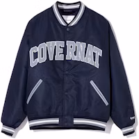 COVERNAT FW24 Blue Casual Baseball Jacket Unisex Retro Streetwear Style. CO2403JK01NA COVERNAT FW24 Blue Casual Baseball Jacket Unisex Retro Streetwear Style. CO2403JK01NA