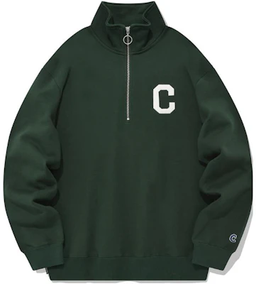 COVERNAT 綠色半拉鍊字母印花休閒衛衣 男女適用 CO2301CR11BG Buy COVERNAT 綠色半拉鍊字母印花休閒衛衣 男女適用 CO2301CR11BG