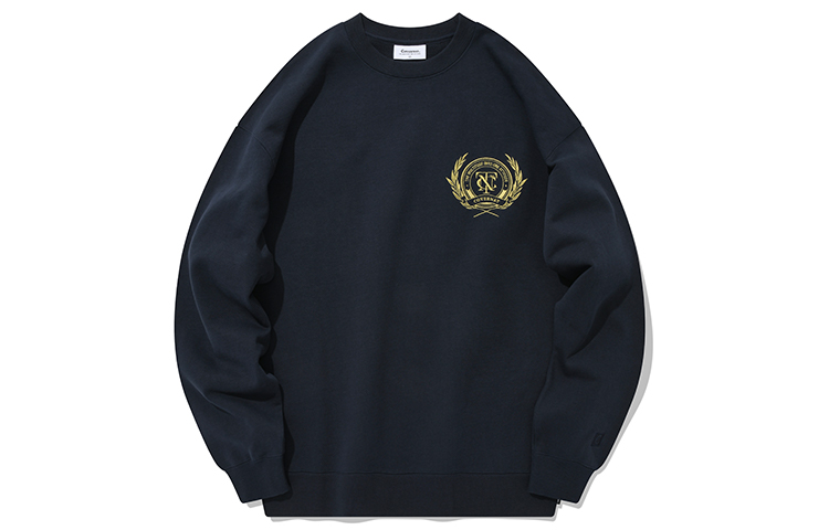 COVERNAT Ivy Embroidered Loose Fit Pullover Sweatshirt Navy Unisex. CO2201CR05NA