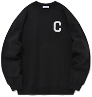 COVERNAT Korea Classic Embroidered 'C' Oversized Unisex Cotton Sweatshirt. CO0000CR01BK COVERNAT Korea Classic Embroidered 'C' Oversized Unisex Cotton Sweatshirt. CO0000CR01BK