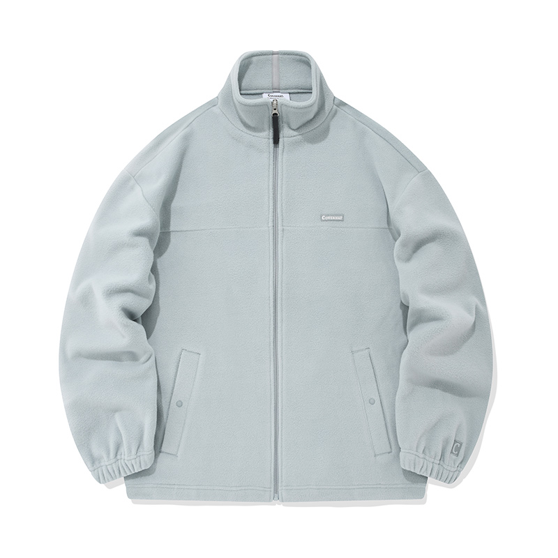 COVERNAT Korean Fleece Jacket Unisex Casual Loose Fit Zip-Up for Fall Winter. CO2203JKF1SB