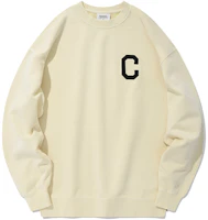 COVERNAT Korean Oversized Embroidered C Letter Crewneck Sweatshirt Unisex Casual CO0000CR01PC COVERNAT Korean Oversized Embroidered C Letter Crewneck Sweatshirt Unisex Casual CO0000CR01PC
