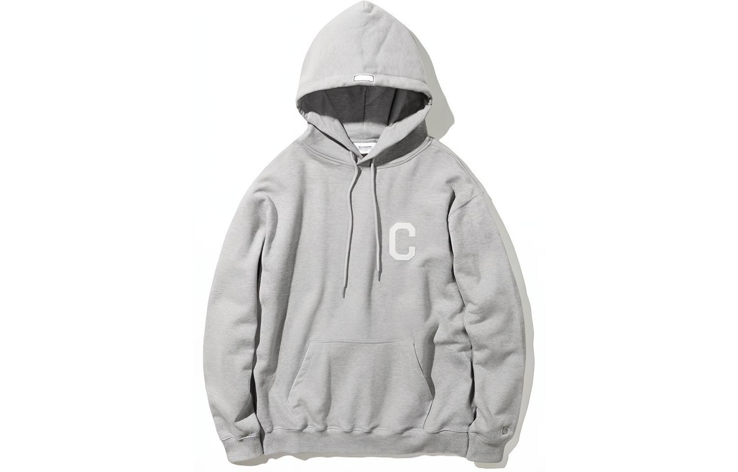 COVERNAT Korean Streetwear C-Embroidered Oversized Hoodie Unisex Casual Sweatshirt CO2000HD01GR