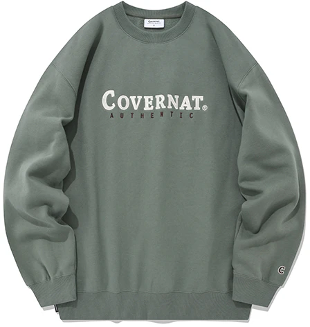 covernat-korean-trendy-unisex-embroidered-cotton-pullover-crewneck-sweatshirt-co-2203-cr-32-mi