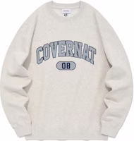 COVERNAT Letter Logo Crewneck Oversized Long Sleeve Sweatshirt Oatmeal Unisex CO2401CR12OT COVERNAT Letter Logo Crewneck Oversized Long Sleeve Sweatshirt Oatmeal Unisex CO2401CR12OT
