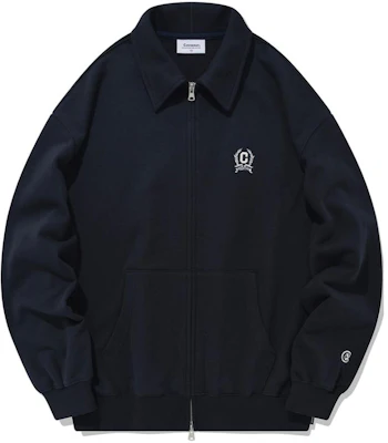 COVERNAT ロゴ ジップアップ 襟付きジャケット ユニセックス ネイビーブルー CO2201HZ04NA Buy COVERNAT ロゴ ジップアップ 襟付きジャケット ユニセックス ネイビーブルー CO2201HZ04NA