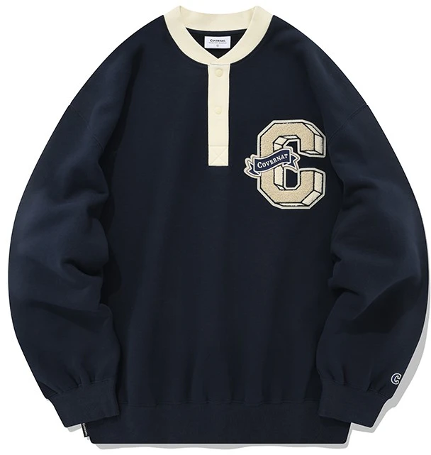 covernat-navy-blue-c-logo-half-zip-fleece-sweatshirt-unisex-co-2203-cr-22-na