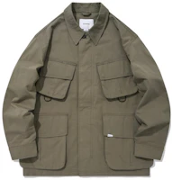 COVERNAT Olive Multi-Pocket Zip-Up Collared Jacket Unisex CO2201JK03OL COVERNAT Olive Multi-Pocket Zip-Up Collared Jacket Unisex CO2201JK03OL