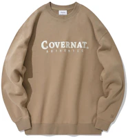 COVERNAT Oversized Embroidered Logo Crewneck Sweatshirt Beige Unisex Fall Casual. CO0000CR02BE COVERNAT Oversized Embroidered Logo Crewneck Sweatshirt Beige Unisex Fall Casual. CO0000CR02BE