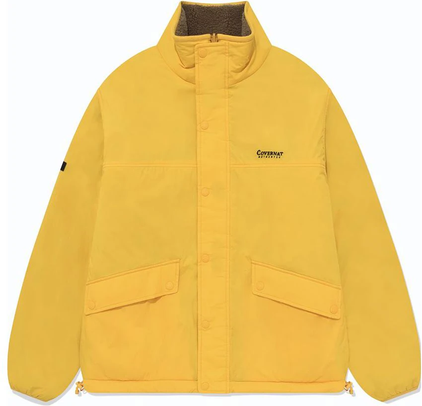 covernat-reversible-letter-print-long-sleeve-jacket-unisex-yellow-co-2303-jk-20-be