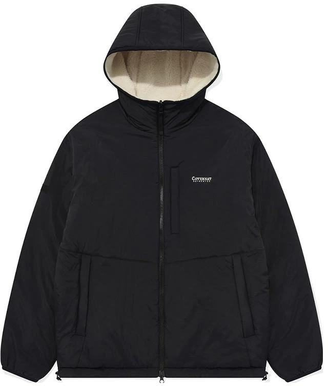 covernat-reversible-letter-print-patchwork-long-sleeve-jacket-white-black-unisex-co-2303-jk-19-iv