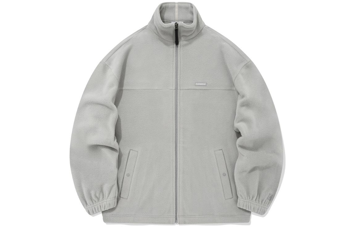 COVERNAT Solid Color Loose-Fit Zip-Up Jacket Light Gray CO2203JKF1LG