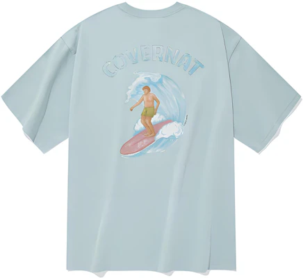 커버낫 SS22 그래픽 서퍼 유니섹스 크루넥 티셔츠 블루. CO2202ST26BL Buy 커버낫 SS22 그래픽 서퍼 유니섹스 크루넥 티셔츠 블루. CO2202ST26BL