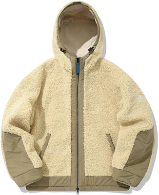 COVERNAT SS22 パッチワーク カラーブロック ジップアップフーディ ジャケット オフホワイト ユニセックス CO2013JK10 Buy COVERNAT SS22 パッチワーク カラーブロック ジップアップフーディ ジャケット オフホワイト ユニセックス CO2013JK10