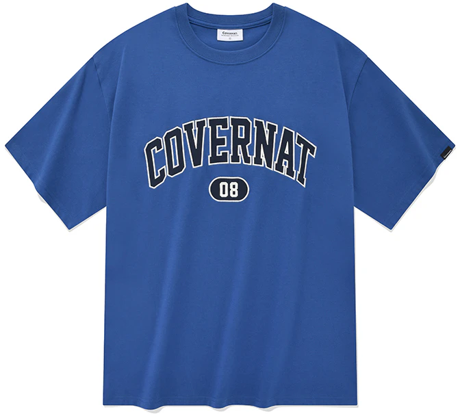 covernat-ss-23-arch-logo-relaxed-fit-tee-unisex-blue-co-2302-st-04-bl