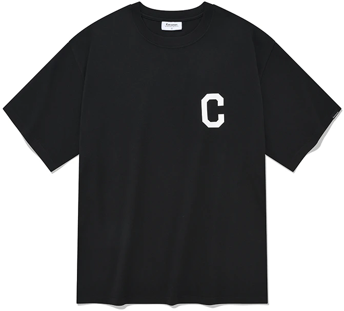 covernat-ss-23-classic-c-logo-unisex-casual-t-shirt-breathable-and-stylish-co-2302-st-12-bk