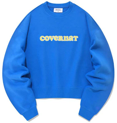 COVERNAT SS23 字母圖案印花男女款圓領衛衣 藍色 CO2301CR71BL Buy COVERNAT SS23 字母圖案印花男女款圓領衛衣 藍色 CO2301CR71BL