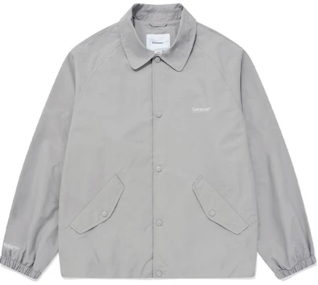 COVERNAT SS23 Jaket Kancing Warna Solid Logo Bordir Unisex Abu-Abu CO2301JK20GR Buy COVERNAT SS23 Jaket Kancing Warna Solid Logo Bordir Unisex Abu-Abu CO2301JK20GR