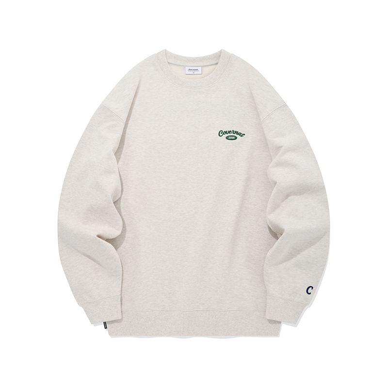 COVERNAT SS23 Oversized Cotton Crewneck Sweatshirt Unisex Casual Korean Style. CO2301CR06OT