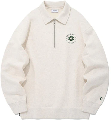 Sudadera Unisex COVERNAT SS23 Trefoil Half-Zip Beige Avena Pullover. CO2301CR12OT Buy Sudadera Unisex COVERNAT SS23 Trefoil Half-Zip Beige Avena Pullover. CO2301CR12OT