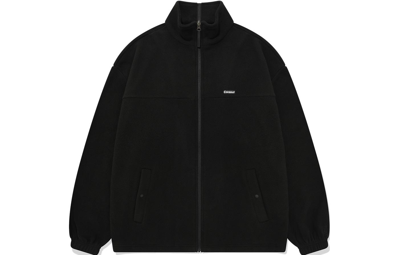 COVERNAT SS23 Unisex Solid Color Collared Jacket Black CO2303JK15BK