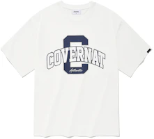 COVERNAT SS23 White Arched Logo Casual Loose-Fit Unisex Short-Sleeve T-Shirt CO2302ST05WH COVERNAT SS23 White Arched Logo Casual Loose-Fit Unisex Short-Sleeve T-Shirt CO2302ST05WH
