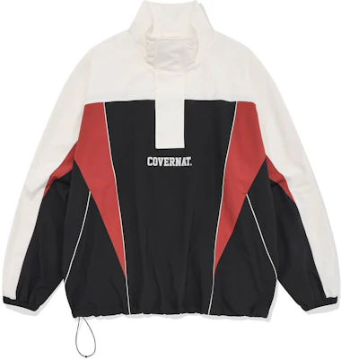 커버낫 SS24 컬러블록 하프집 풀오버 자켓 유니섹스 블랙 CO2401JK05BK Buy 커버낫 SS24 컬러블록 하프집 풀오버 자켓 유니섹스 블랙 CO2401JK05BK