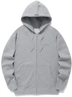 COVERNAT SS24 Embroidered Logo Zip-Up Hoodie Grey (). CO2401HZ01MG COVERNAT SS24 Embroidered Logo Zip-Up Hoodie Grey (). CO2401HZ01MG